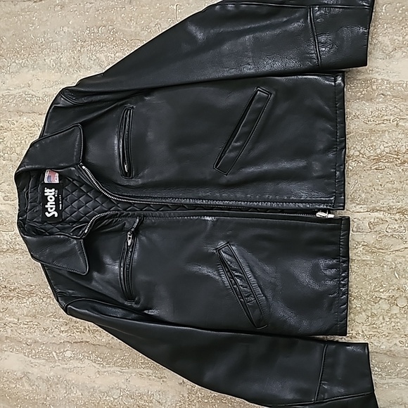 Scott NYC Leather Jacket Mens 40 - Picture 9 of 16
